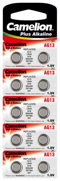 Camelion V13GA, G13A, 13GA, PX76A Batterien 10er Packung
