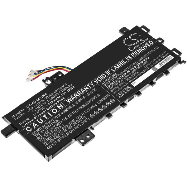 Akku ersetzt Asus C21N1818-1 passend für VivoBook 14 F412DA, X412UA 4100mAh