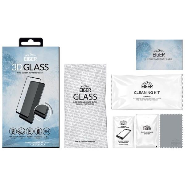 EIGER SAMSUNG GALAXY A21S DISPLAY-GLAS 3D-GLASGEHÄUSEFREUNDLICH KLAR/SCHWARZ