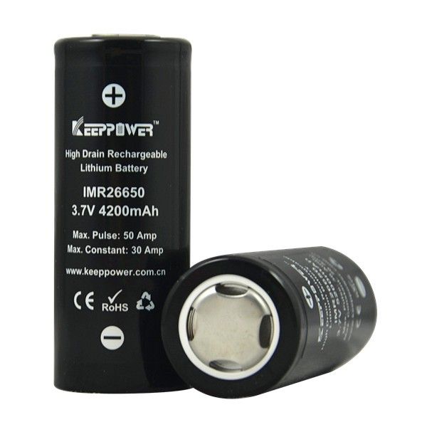 Keeppower 26650, IMR26650, 3.7V 5500mAh, 15A Li-Ion Akku