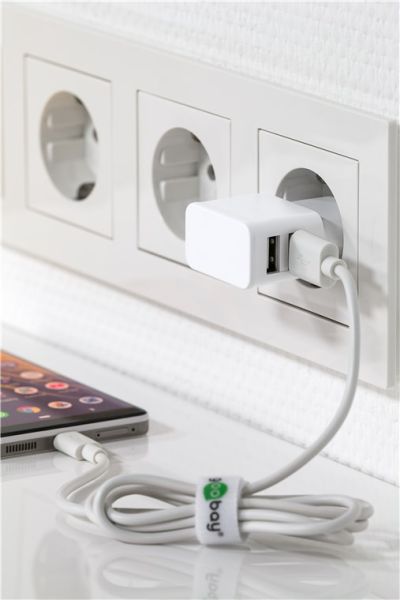 Dual Ladeset 2,4 A - Netzteil mit 2x USB-Buchse und Apple Lightning-Kabel 1m