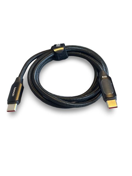 Schnellladekabel USB-C auf USB-C 1m max. 100W, schwarz