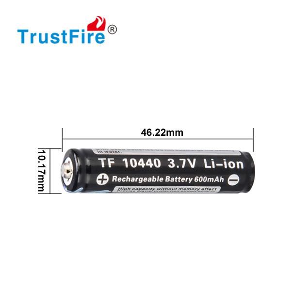 TrustFire 10440 (AAA, Micro) 3.6V 300mAh Li-Ion Akku geschützt