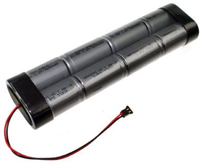 RC Akku-Pack 9,6V 3600mAh Ni-MH L2x4, für Graupner