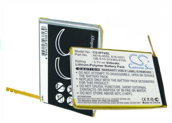 Akku ersetzt Apple iPod 616-0550, 616-0551 930mAh