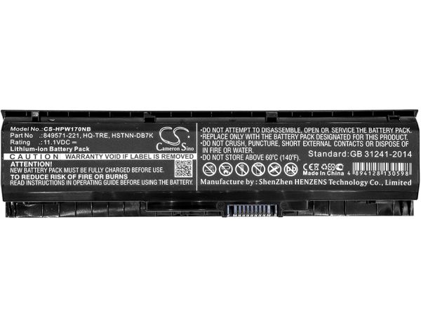 Akku ersetzt HP HSTNN-DB7K, PA06, 849911-850, 849571-241, 849571-251 5400mAh