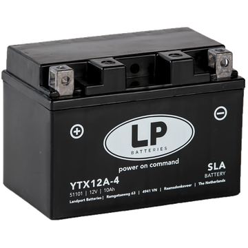 LP YTX12A-4 SLA Motorradbatterie LTX12A-4, DIN 51101 12V 10Ah