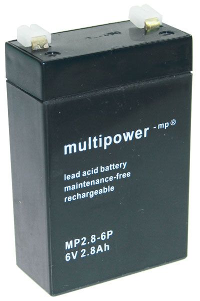 Multipower MP2.8-6P Bleiakku, 6V 2.8Ah Faston 4,8m
