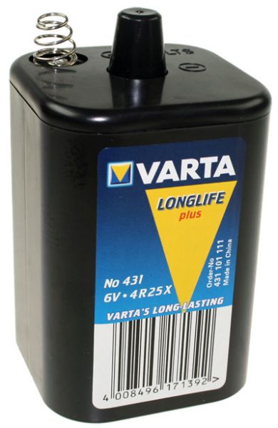 Varta V431, 4R25X Baulampenbatterie 6V 8.5A