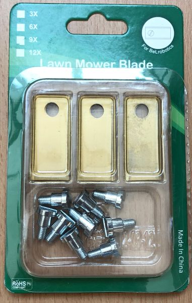 9x Ersatz Titan Messer für Belrobotics Bigmow BM050T, BM050K Mähroboter