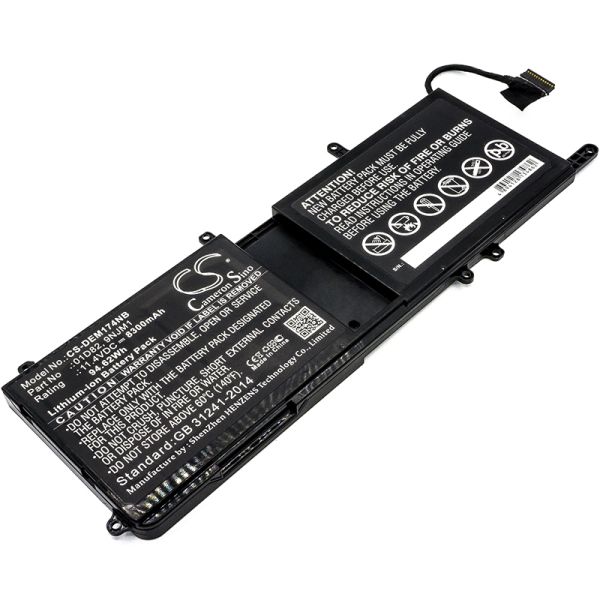 Akku ersetzt Dell 01D82, 0MG2YH, MG2YH passend für Alienware 15 R3+R4, 17 R4+R5