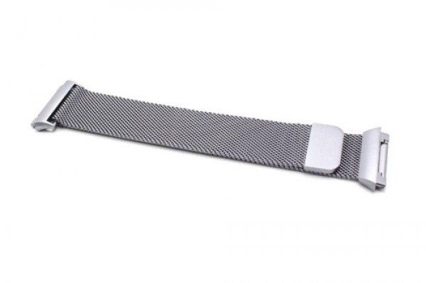 Armband Edelstahl Magnet Loop Grau für Fitbit Ionic