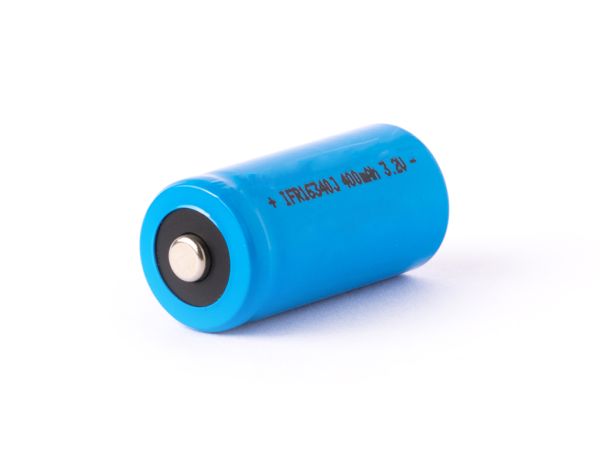 IFR 16340J 3.2V 400mAh LiFePo4 Akku (Pluspol erhöht)