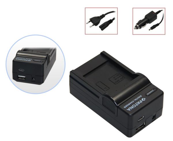 4in1 Ladegerät für Panasonic DMW-BLG10, DMW-BLG10E