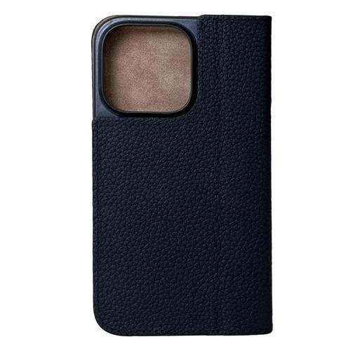 iPhone 15 Pro, Marc schwarz, Book-Cover Echtleder