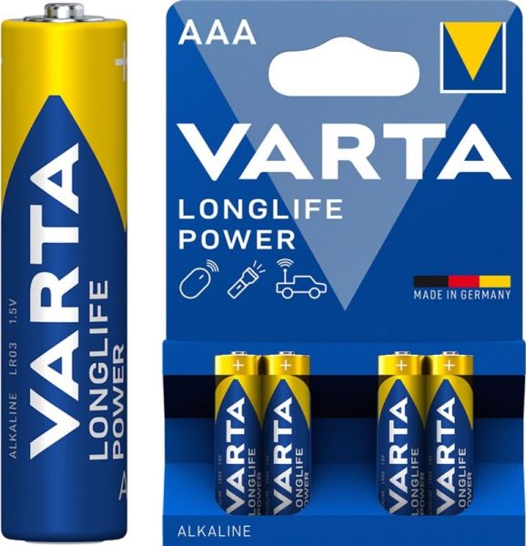Varta 4903 Longlife Power, AAA, LR03, Batterien 4er Pack