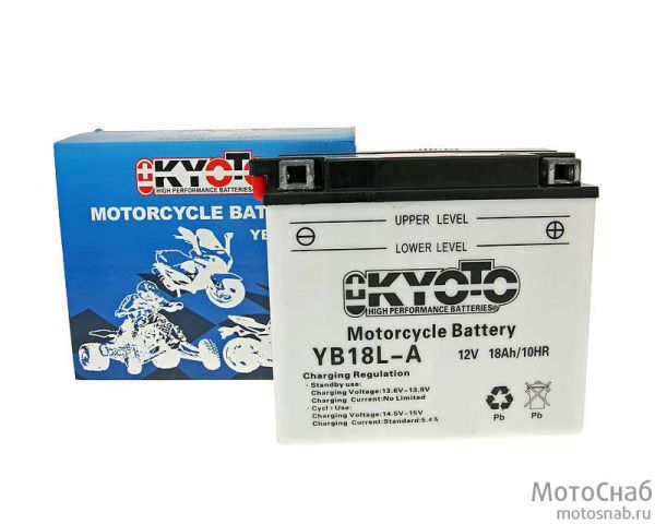Kyoto YB18L-A Batterie mit Säurepack