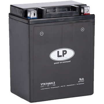 LP YTX14AH-3 SLA Motorradbatterie HB14L-A2, YTX14AH-BS, YB14L-A2 12V 14Ah