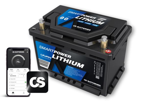 SMART POWER 12V 110Ah LiFePO4 Batterie 279 x 175 x 190mm mit Bluetooth 4.0