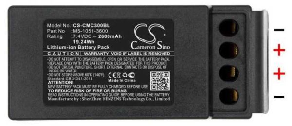 Akku ersetzt Cavotec M5-1051-3600 2600mAh, 4 Pol Version