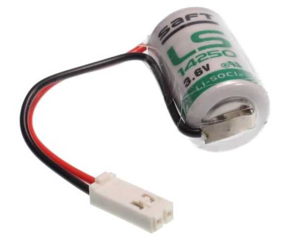 Saft LS14250 Lithium Batterie mit Kabel + Stecker 3.6V 1200mAh