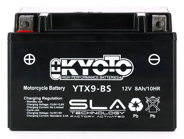 Kyoto SLA ETX-9-BS, FTX9-BS, YTR9-BS, WP9-BS 12V 8Ah
