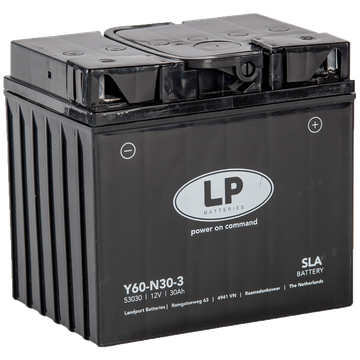 LP L60-N30-3 SLA Motorradbatterie Y60-N30-3, C60-N30L-A, 53030, 12V 30Ah