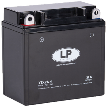 LP YTX9A-4 SLA Motorradbatterie GEL12-9-4B-1, 50914, 12N9-4B1, CB9-B 12V 9Ah
