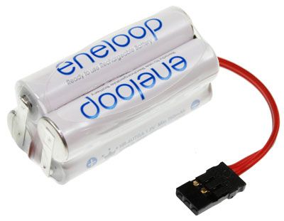 Akku-Pack Panasonic Eneloop 4er Würfel für Graupner 4,8V 800mAh