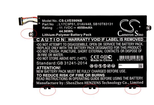 Akku passend für Lenovo ThinkPad E485, E490, E590, L490, L580 4050mAh