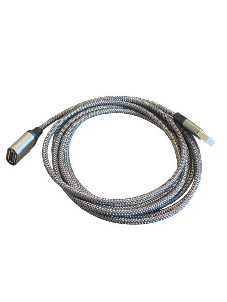 USB-A auf USB 3.0 A-Buchse Kabelverlängerung, grau, 3m