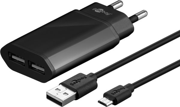 micro USB Ladegerät 2.1A mit micro USB Kabel