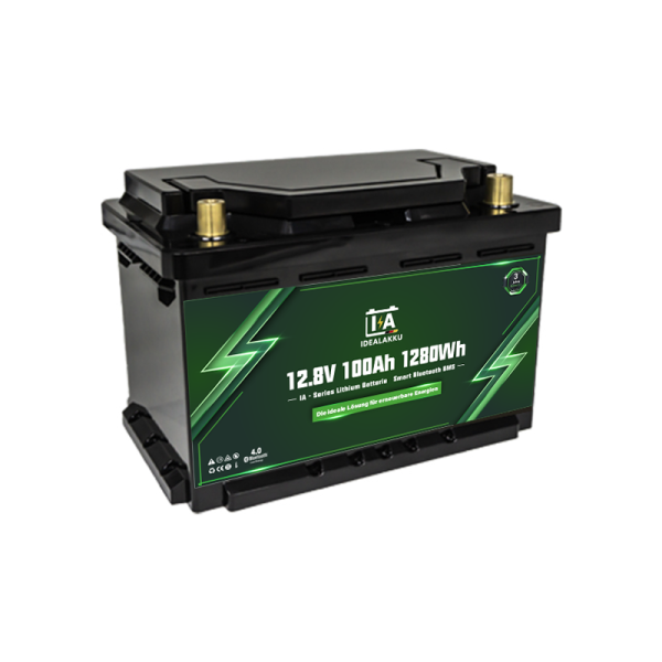 Idealakku IA mini 12V 100Ah LiFePO4 Akku, 279x175x189mm, mit Bluetooth