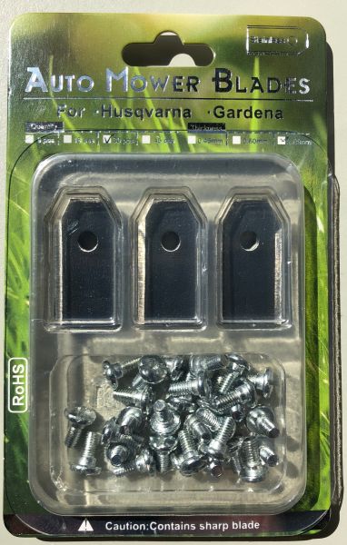 18x Ersatzmesser 0.75mm für Gardena R40li, R45Li, R50Li