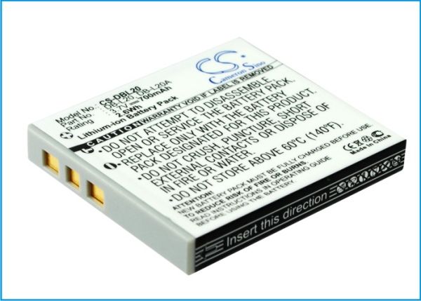 Akku ersetzt Sanyo DB-L20, DB-L20A passend für Xacti VPC-C4 720mAh