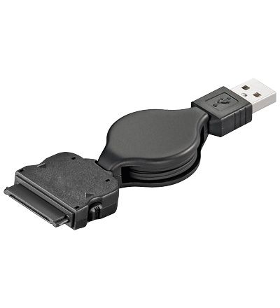 USB Datenkabel (ausziehbar) für Apple iPad/iPod/iPhone 3G/iPhone 3Gs/iPhone 4