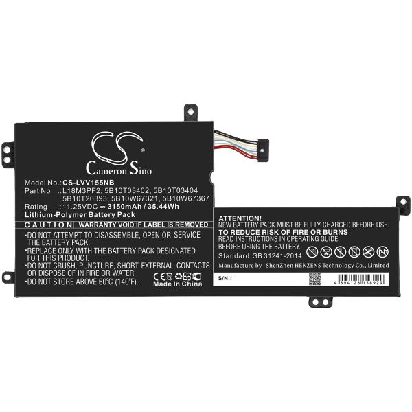 Akku ersetzt Lenovo L18M3PF2, L18M3PF2, SB10W67268, 5B10W67367 3150mAh