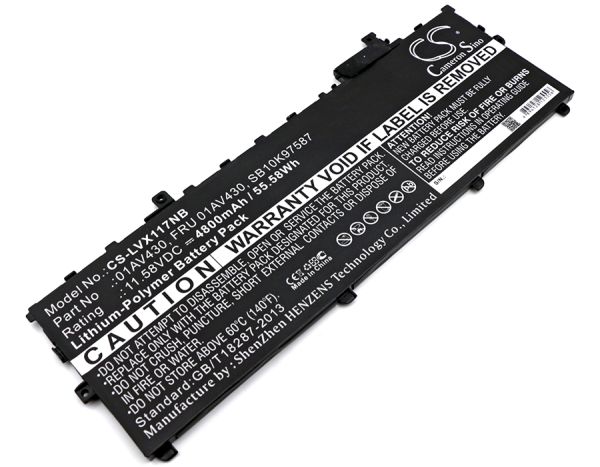 Akku ersetzt Lenovo 01AV430, SB10K97586, O1AV430 passend für ThinkPad X1 Carbon