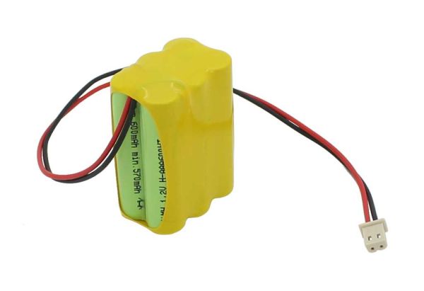 Notleuchtenakku 7.2V 600mAh, Ni-MH, F2x3 Micro AAA mit 200mm Kabel mit Stecker