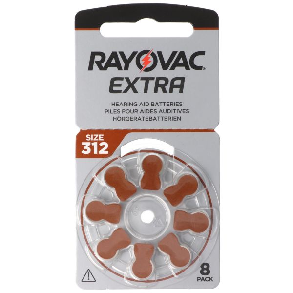 Rayovac Extra Advanced 312 ersetzt V312, DA312, PR41, ZA312 Batterie 8er Blister