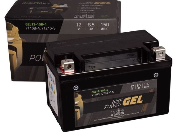 Intact GEL12-10B-4 GEL-Motorradbatterie ersetzt CTZ10-S, GTZ10S, GT10B-4 12V 9Ah