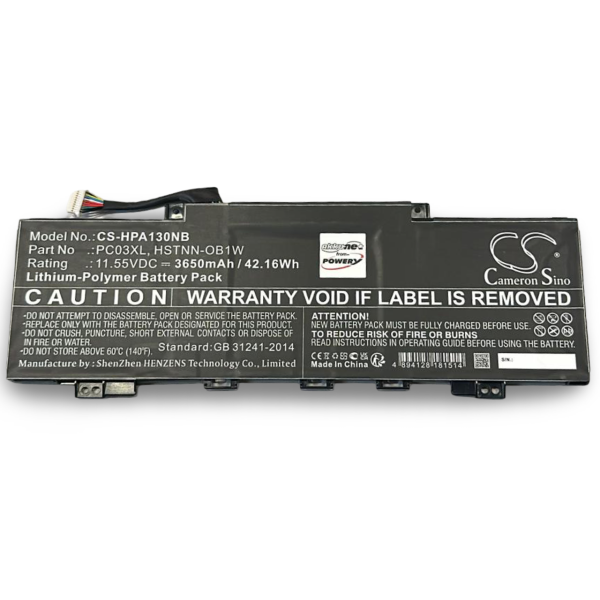 Akku ersetzt HP PC03XL, PC03043XL, TPN-DB0E, HSTNN-OB1W, M24421-271 3650mAh