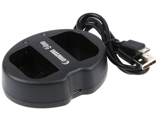 Dual Akkuladestation für Canon LP-E8 mit 1 Akku