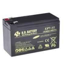 B.B. Battery EP7-12 12V 7Ah Zyklenfest AGM Bleiakku, Faston 6,3 mm
