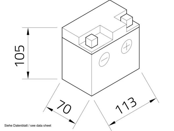 Intact GEL12-7Z-S GEL-Motorradbatterie ersetzt YTZ7S, YTZ7-S, GT6B-3, YTZ7-BS