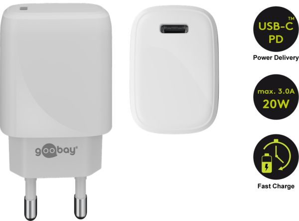 USB-C (PD) Schnellladegerät 20W für iPhone 15 / 16