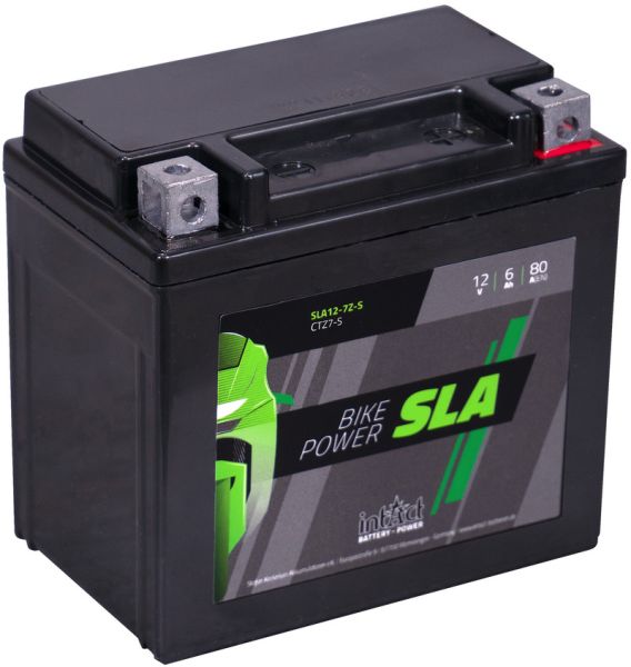 Intact SLA12-7Z-S Motorradbatterie 12V 6Ah ersetzt YTZ7S, CTZ7S, GT6B-3