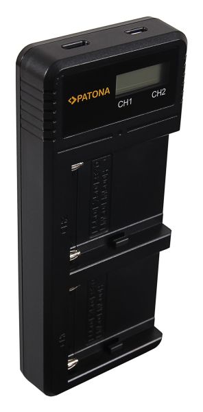 Dual Ladegerät für Sony NP-F330, NP-F530, NP-F550, NP-FM50 Akkus