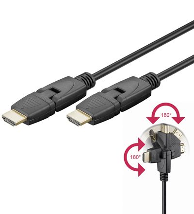 HDMI 360° High-Speed Kabel mit Ethernet 1.5m