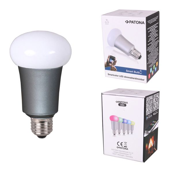 Abverkauf 1 Stück Bluetooth Farbwechsel Smart LED Lampe E27 7W für Android + iOS